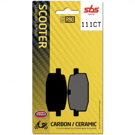 SBS BRAKE PADS 111CT FRONT/REAR SCOOTER CARBON FA169