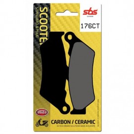 SBS BRAKE PADS 176CT FRONT/REAR SCOOTER CARBON FA209
