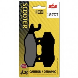 SBS BRAKE PADS 197CT FRONT/REAR SCOOTER CARBON FA135/FA214
